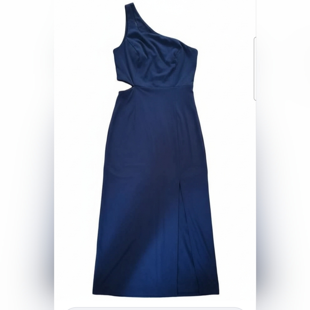 One Shoulder Dress With Strech And Slit In Front Pit=20 With Strech - Picture 3 of 7